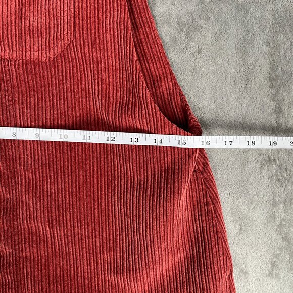 HOT KISS Red Corduroy Overall Dress Juniors' 7 Y2K Academia Preppy Buckle Mini - Picture 8 of 12